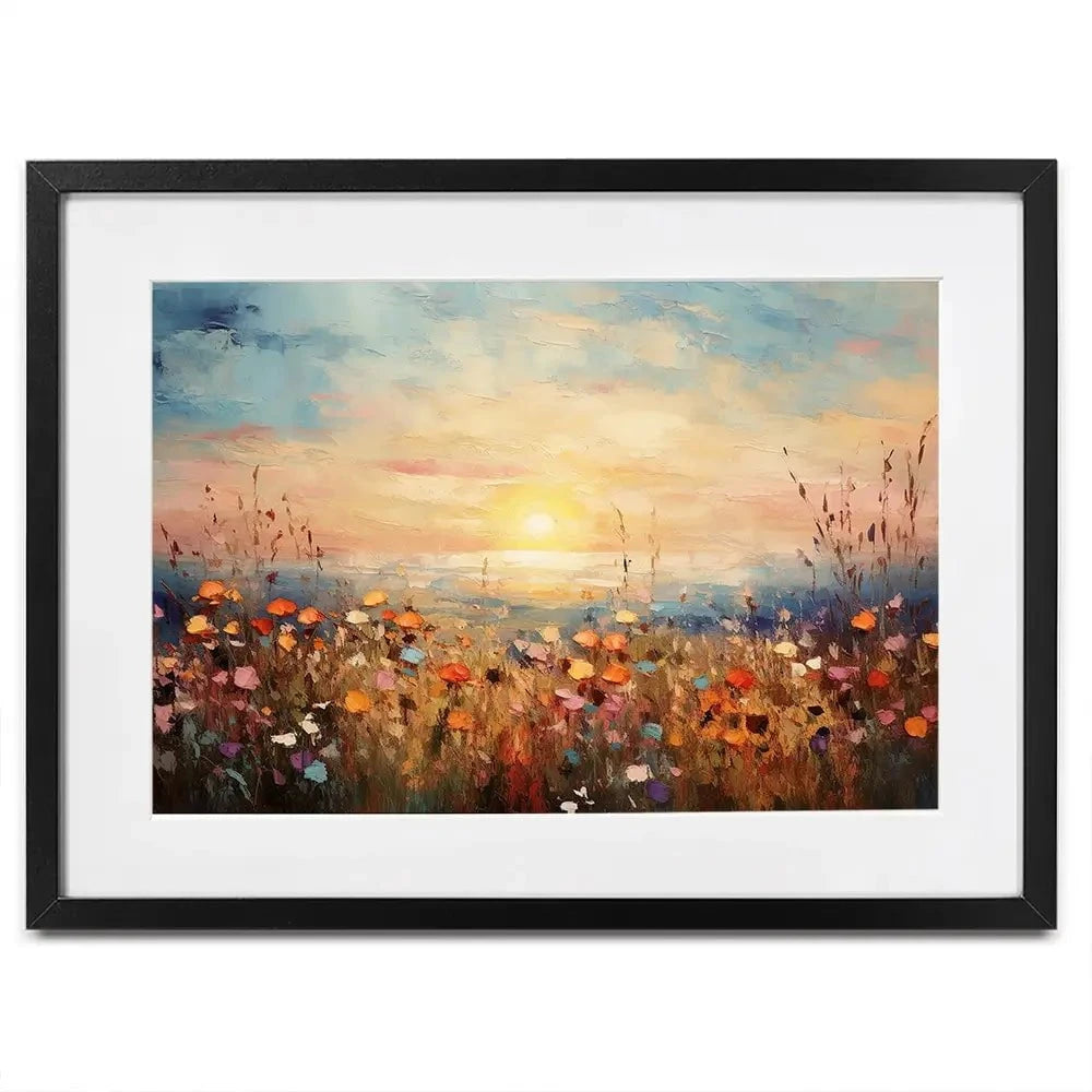 Bright Meadow Sunrise Framed Art Print Bright Meadow Sunrise Framed Art Print wall art product Franklyn Gregory - Independent