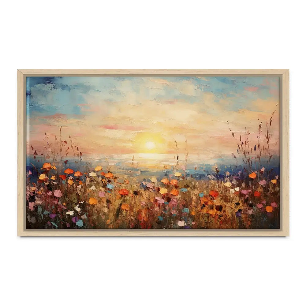 Bright Meadow Sunrise Oversized Canvas Print Bright Meadow Sunrise Oversized Canvas Print wall art product Franklyn Gregory - Independent