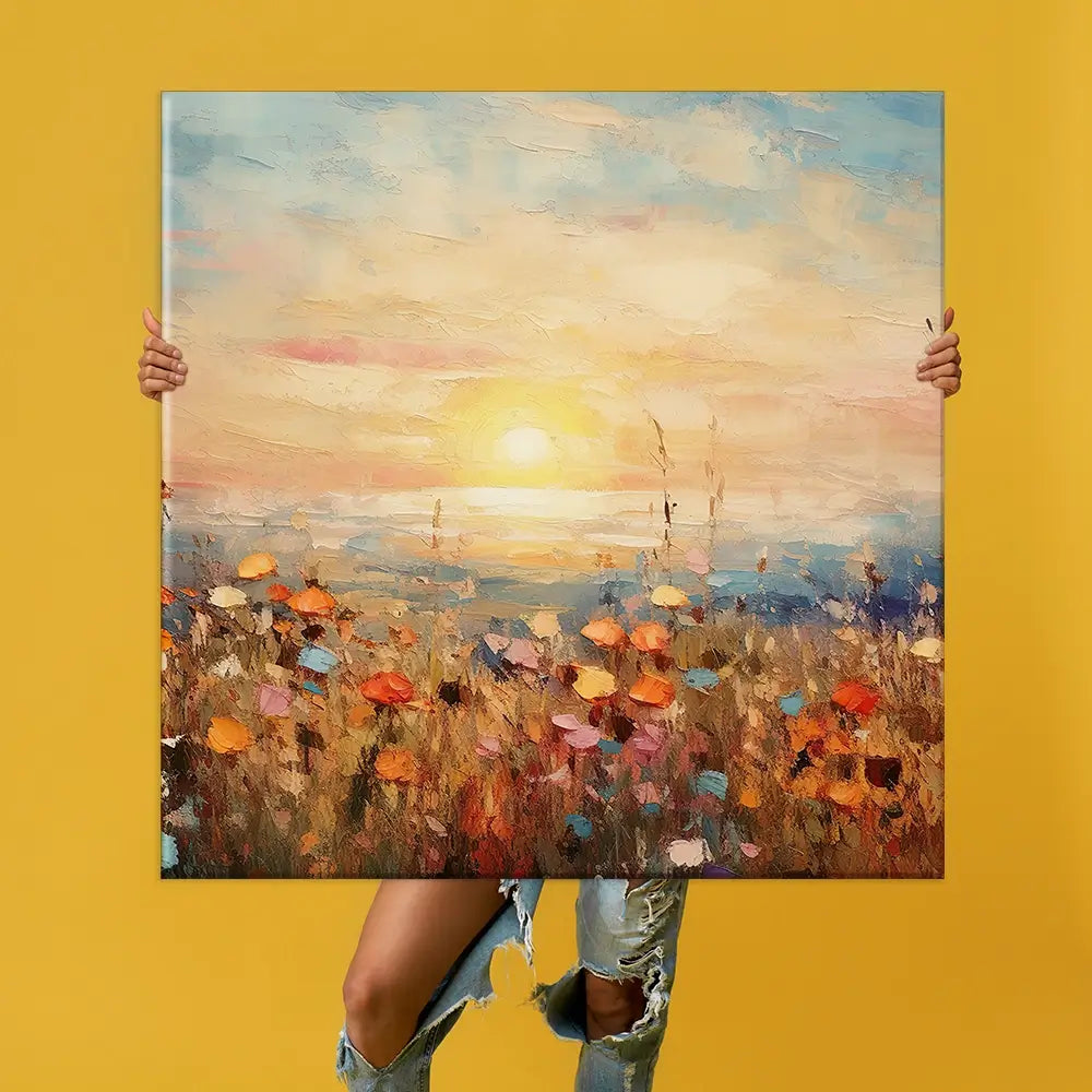Bright Meadow Sunrise Oversized Canvas Print Bright Meadow Sunrise Oversized Canvas Print wall art product Franklyn Gregory - Independent
