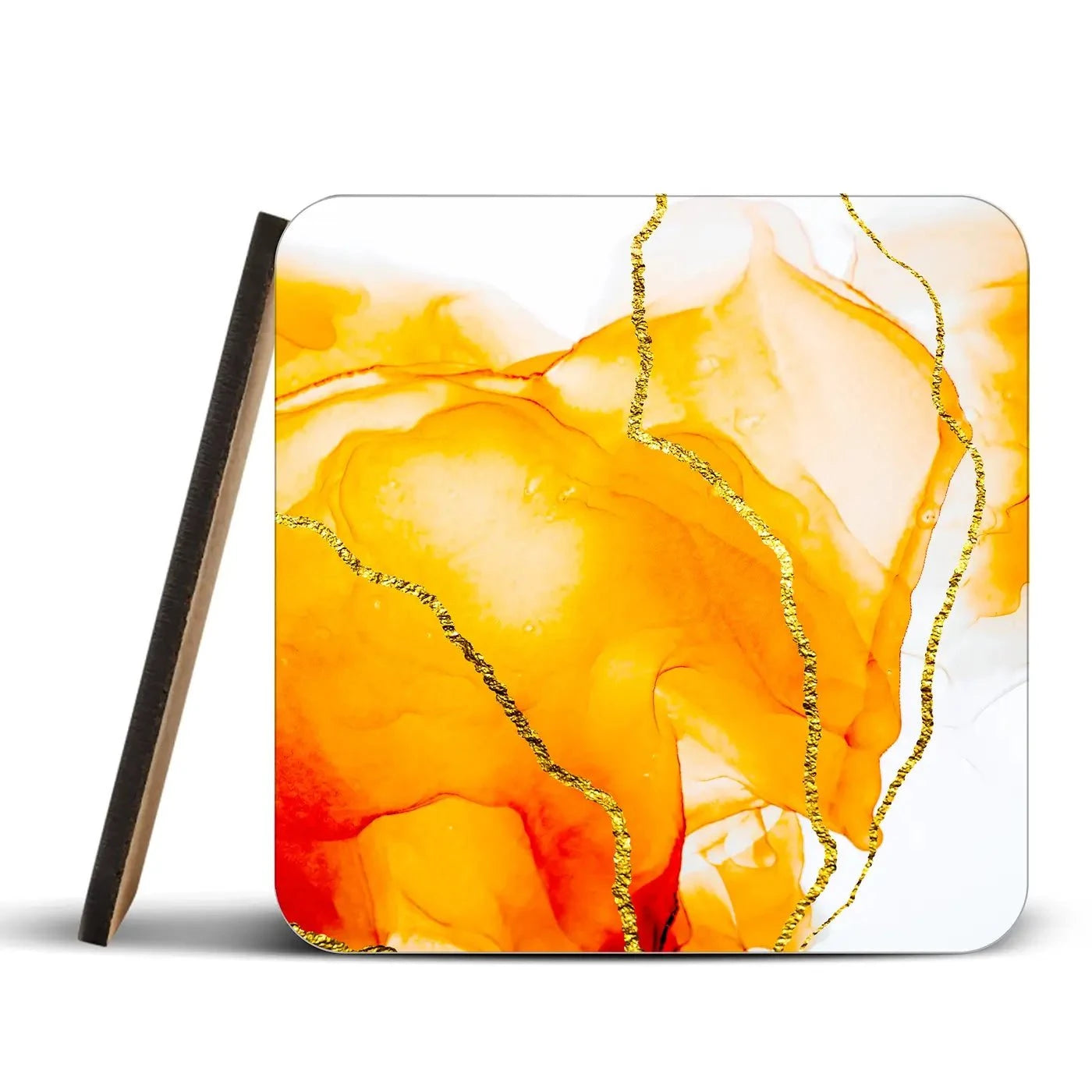 Bright Orange Coaster Set Bright Orange Coaster Set wall art product CARACOLLA / Shutterstock