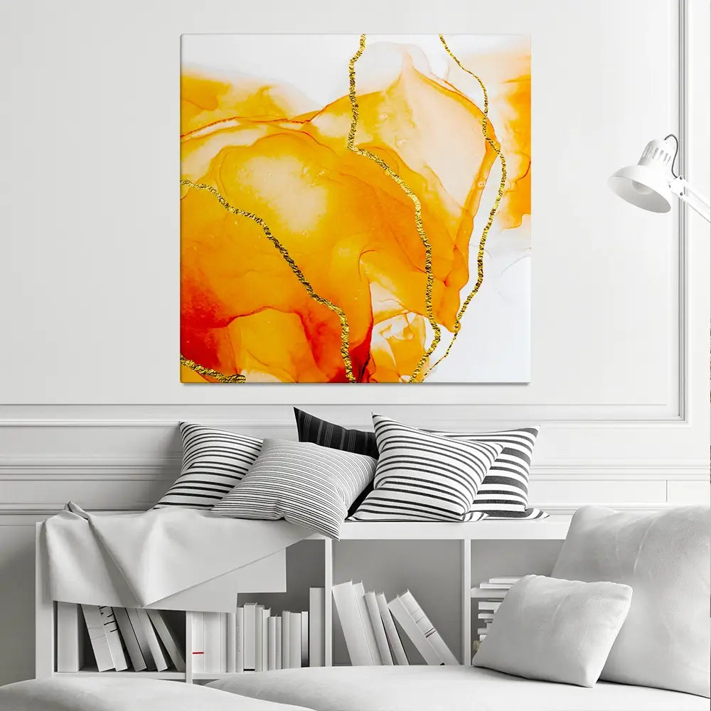 Bright Orange Square Canvas Print Bright Orange Square Canvas Print wall art product Art Print Shop