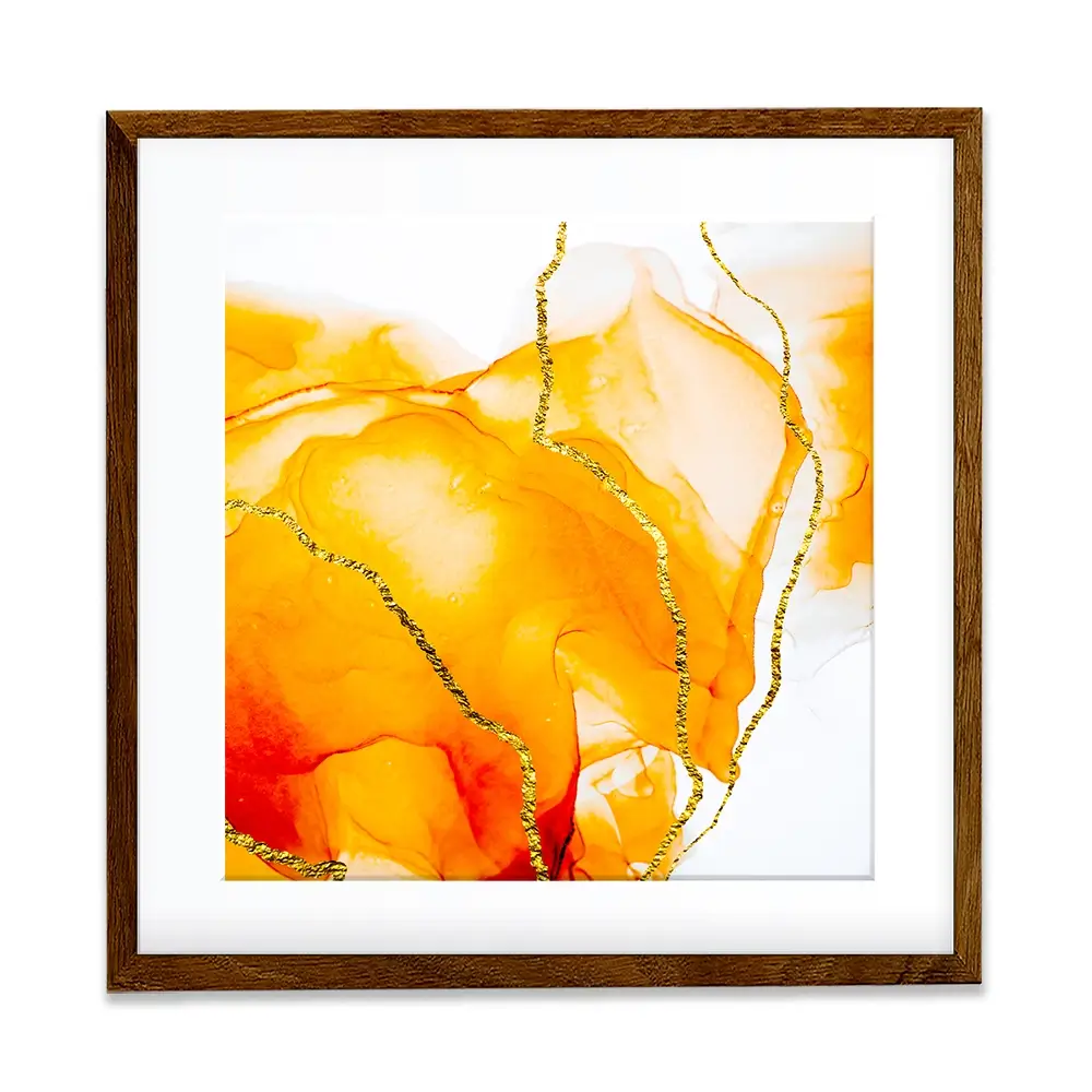 Bright Orange Square Framed Art Print Bright Orange Square Framed Art Print wall art product Art Print Shop