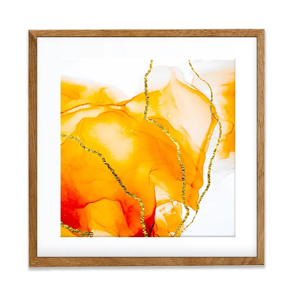 Bright Orange Square Framed Art Print Bright Orange Square Framed Art Print wall art product Art Print Shop