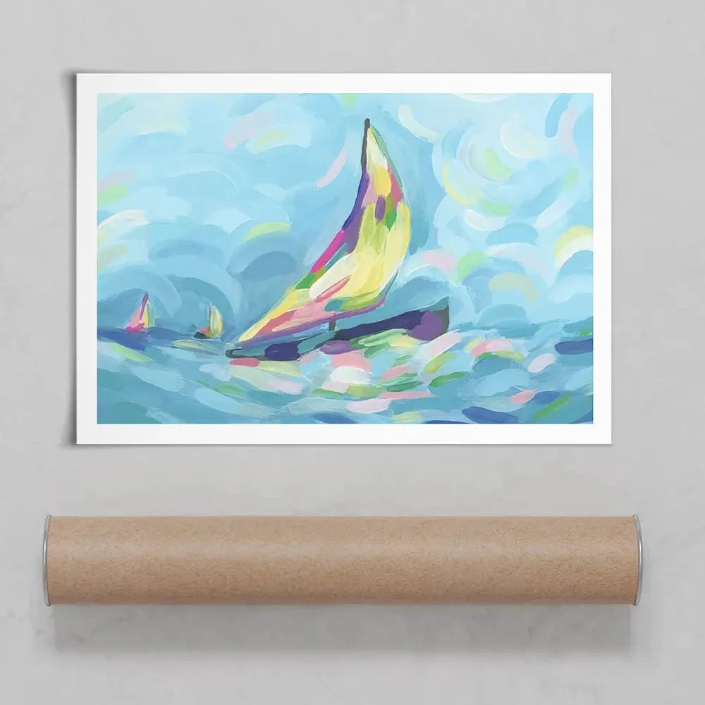 Bright Sails Art Print Bright Sails Art Print wall art product June Erica Vess