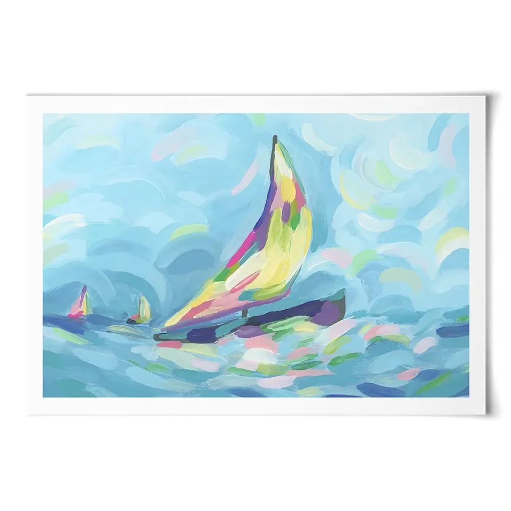 Bright Sails Art Print Bright Sails Art Print wall art product June Erica Vess