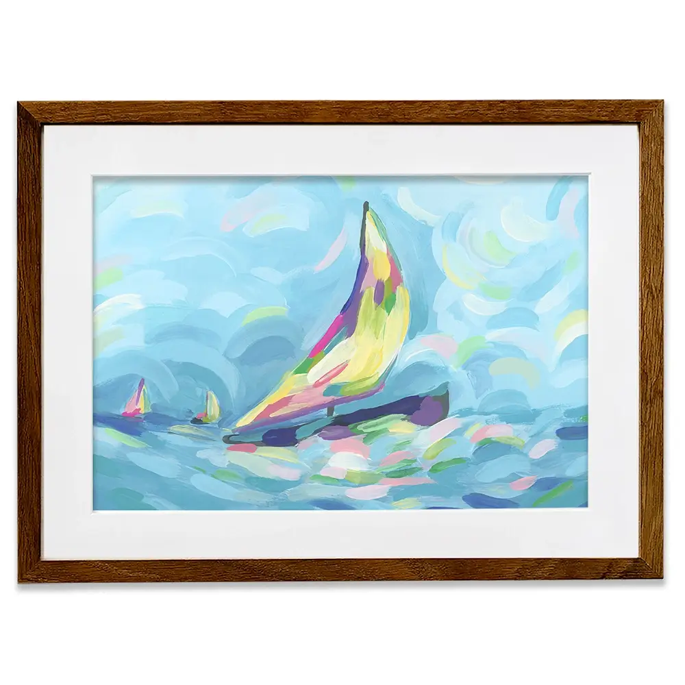 Bright Sails Framed Art Print Bright Sails Framed Art Print wall art product June Erica Vess