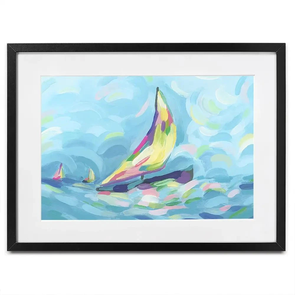 Bright Sails Framed Art Print Bright Sails Framed Art Print wall art product June Erica Vess