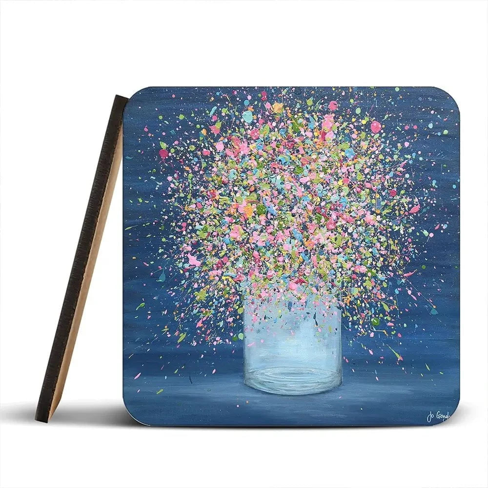 Bring Me Joy Coaster Set Rainbow Soul Tree Coaster Set | Rainbow Soul Tree Art Coasters wall art product Jo Gough