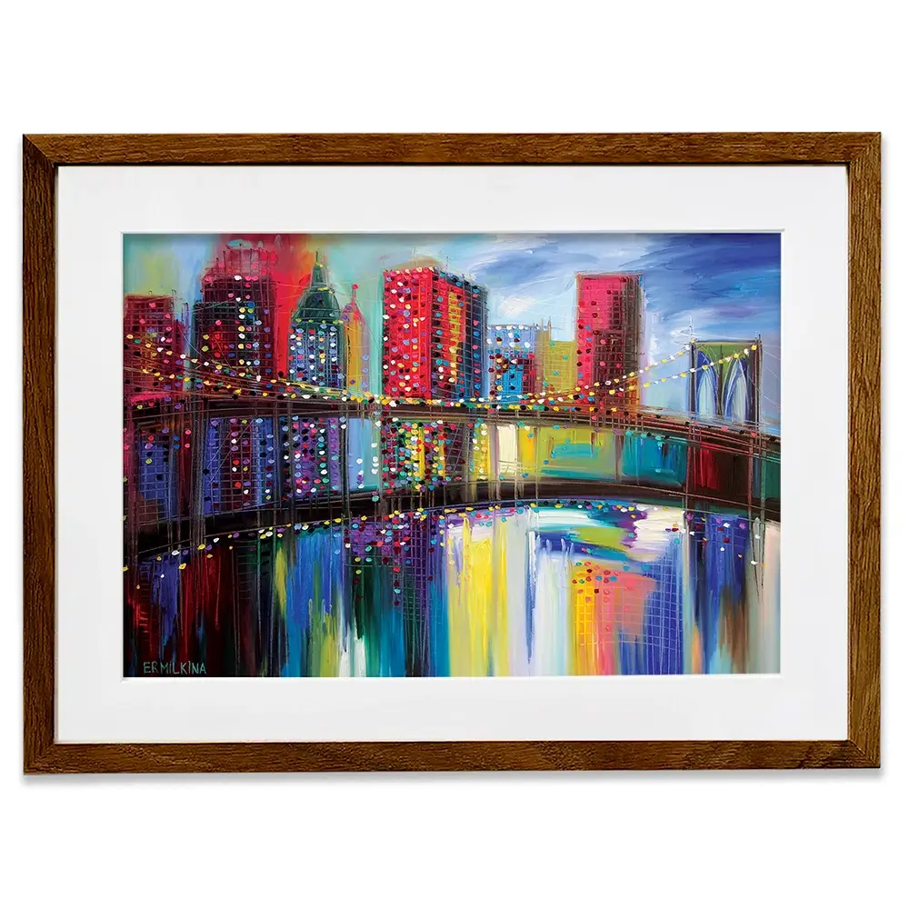 Brooklyn Bridge Framed Art Print Brooklyn Bridge Framed Art Print wall art product Ekaterina Ermilkina