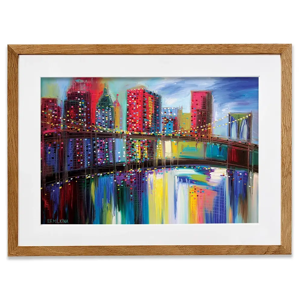 Brooklyn Bridge Framed Art Print Brooklyn Bridge Framed Art Print wall art product Ekaterina Ermilkina