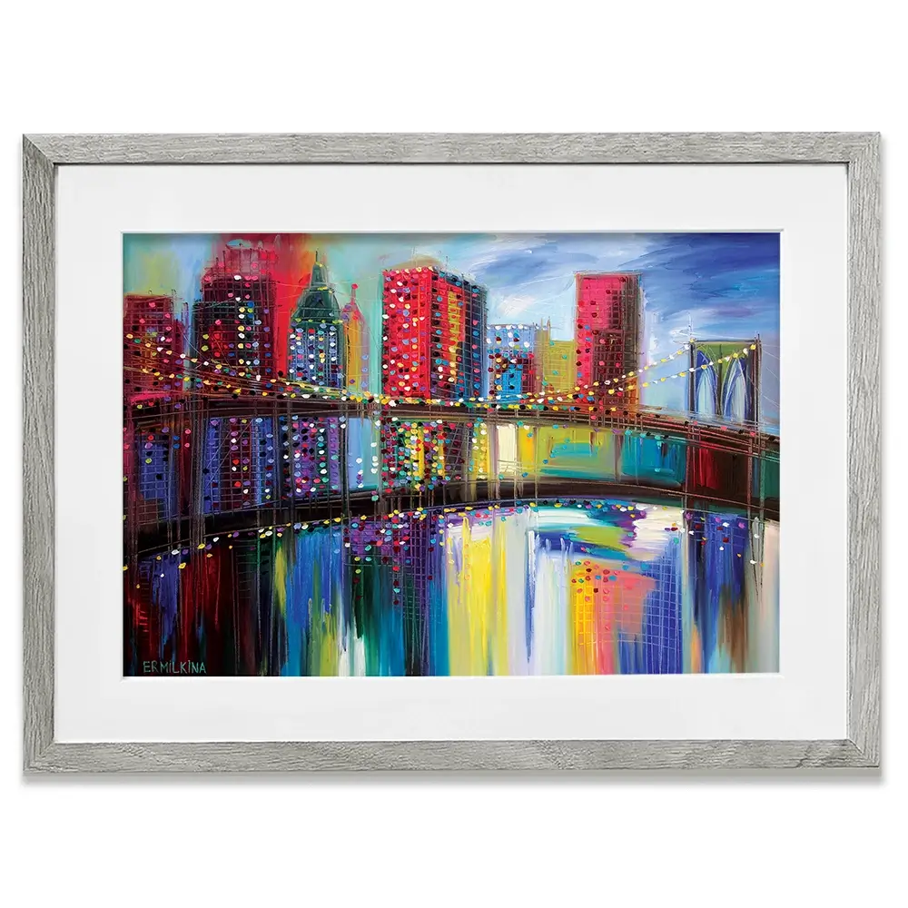 Brooklyn Bridge Framed Art Print Brooklyn Bridge Framed Art Print wall art product Ekaterina Ermilkina