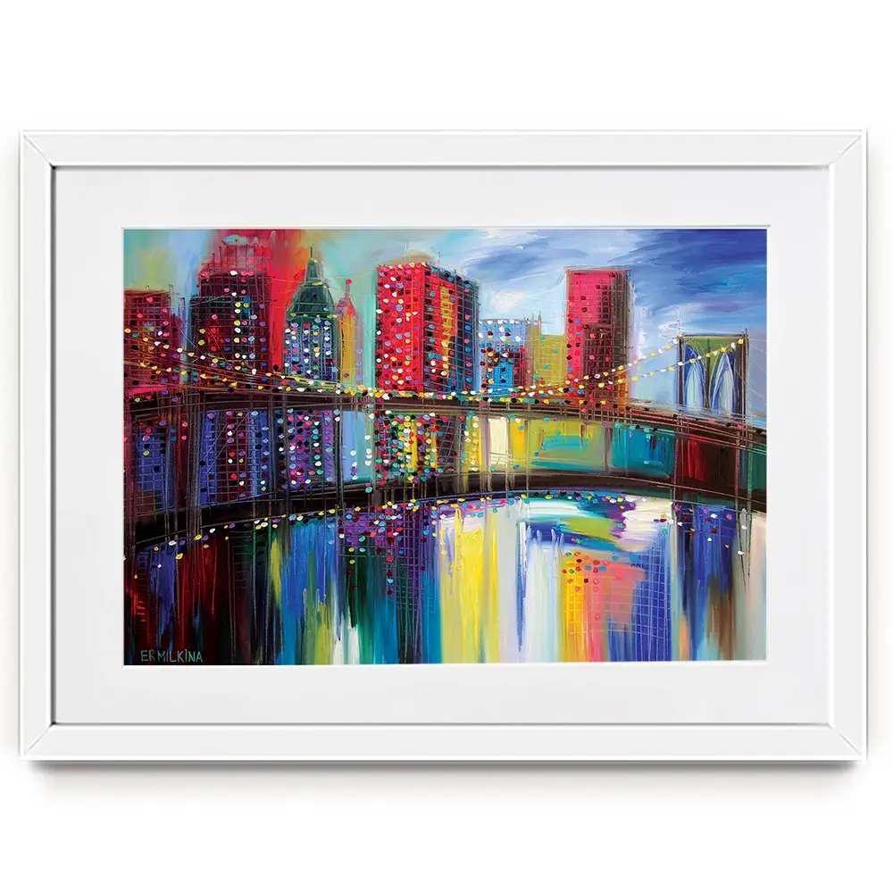 Brooklyn Bridge Framed Art Print Brooklyn Bridge Framed Art Print wall art product Ekaterina Ermilkina