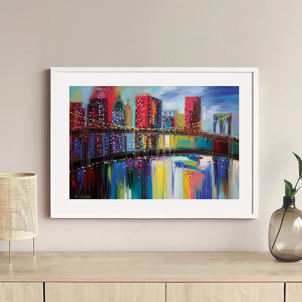 Brooklyn Bridge Framed Art Print Brooklyn Bridge Framed Art Print wall art product Ekaterina Ermilkina