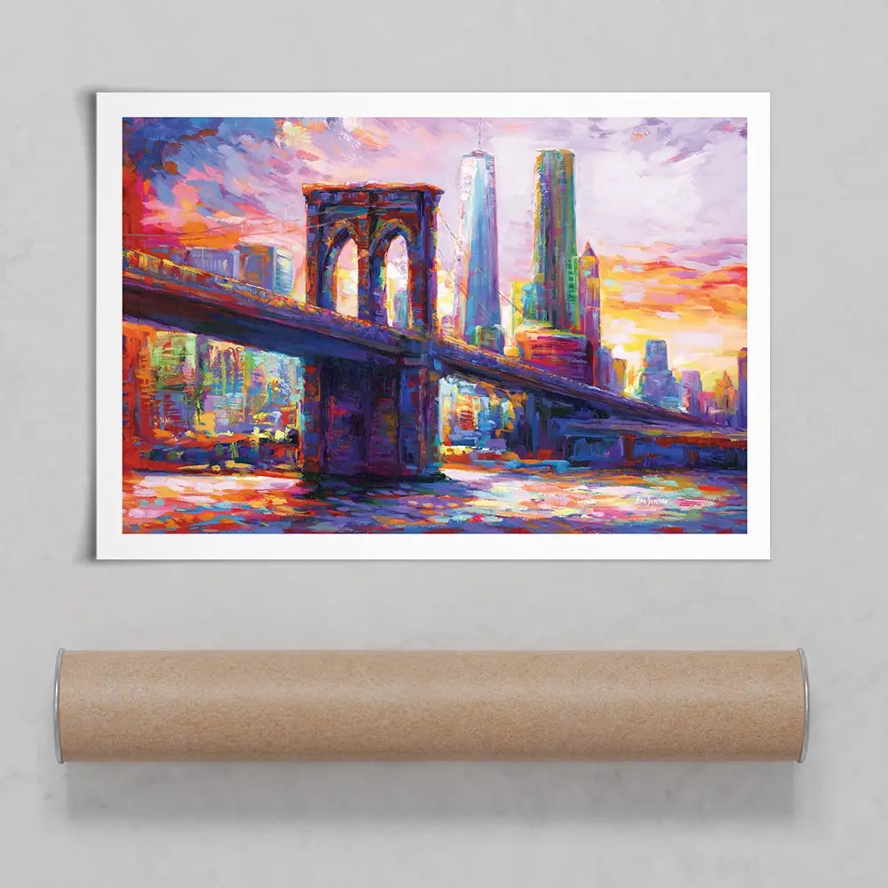 Brooklyn Bridge New York City Art Print Brooklyn Bridge New York City Art Print wall art product Leon Devenice