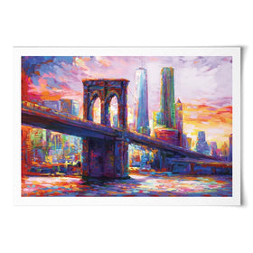 Brooklyn Bridge New York City Art Print Brooklyn Bridge New York City Art Print wall art product Leon Devenice