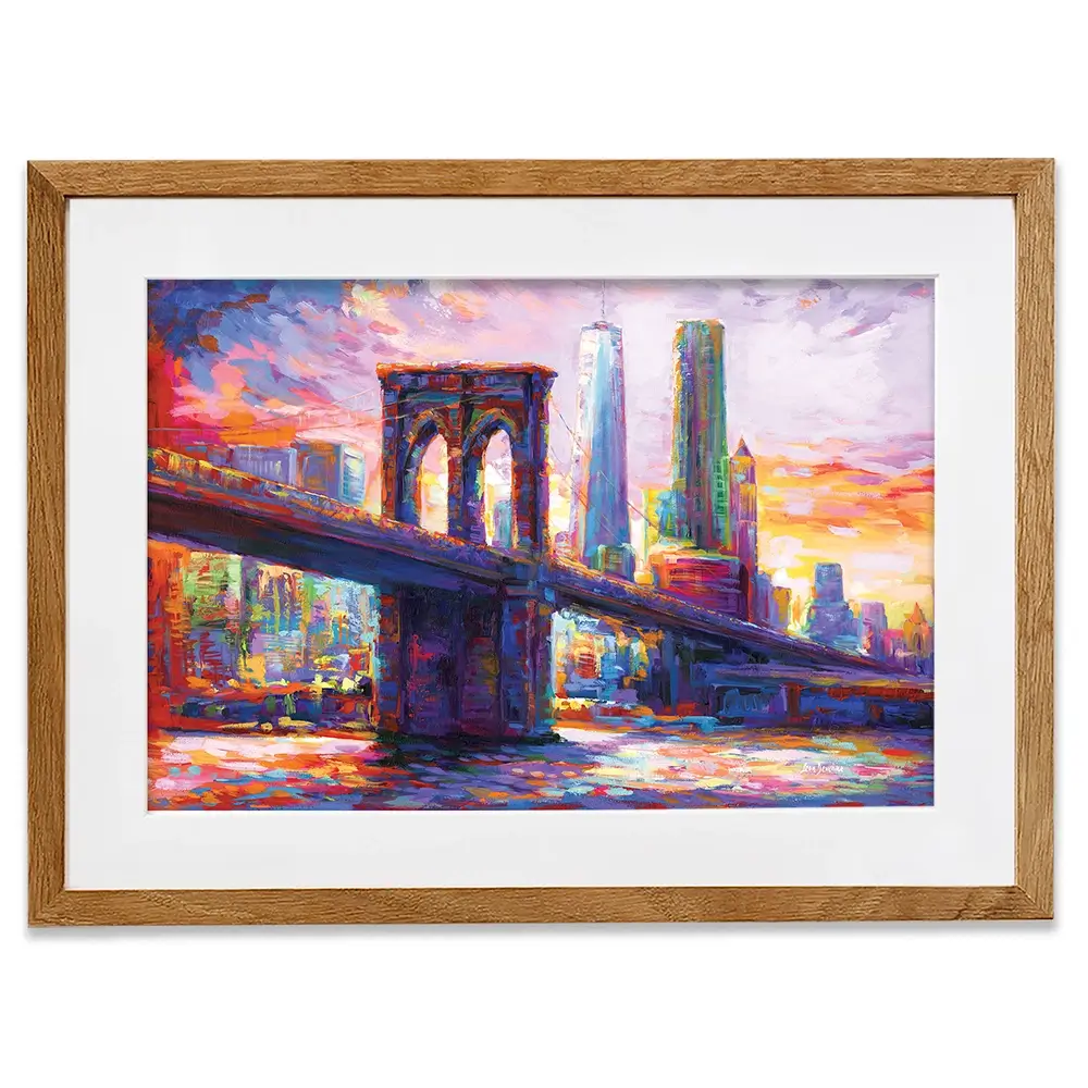 Brooklyn Bridge New York City Framed Art Print Brooklyn Bridge New York City Framed Art Print wall art product Leon Devenice