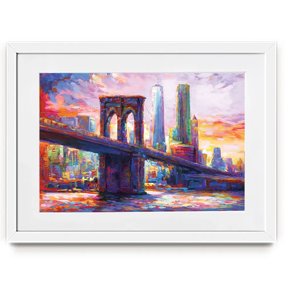 Brooklyn Bridge New York City Framed Art Print Brooklyn Bridge New York City Framed Art Print wall art product Leon Devenice