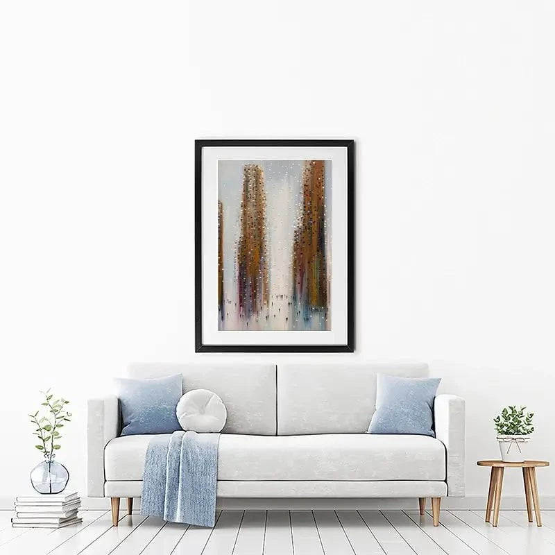 Brown City Reflections Framed Art Print Brown City Reflections Framed Art Print wall art product Ekaterina Ermilkina