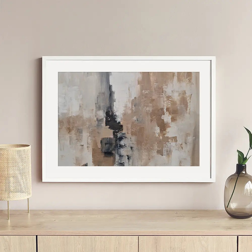 Brown Grey Blend Framed Art Print Brown Grey Blend Framed Art Print wall art product Art Print Shop