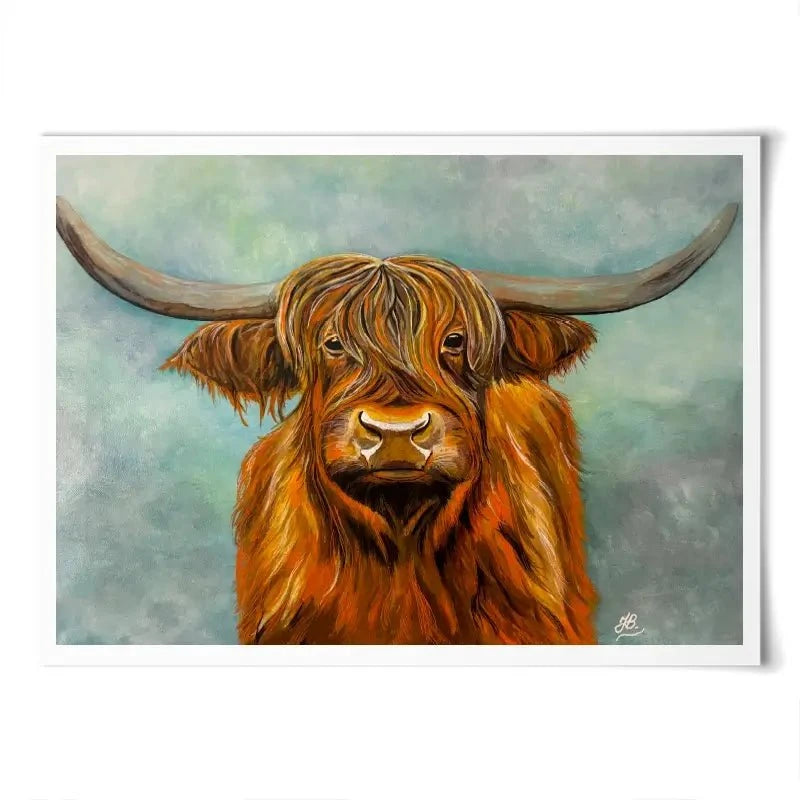 Brown Highland Cow Art Print Brown Highland Cow Art Print wall art product Jackie Bridges