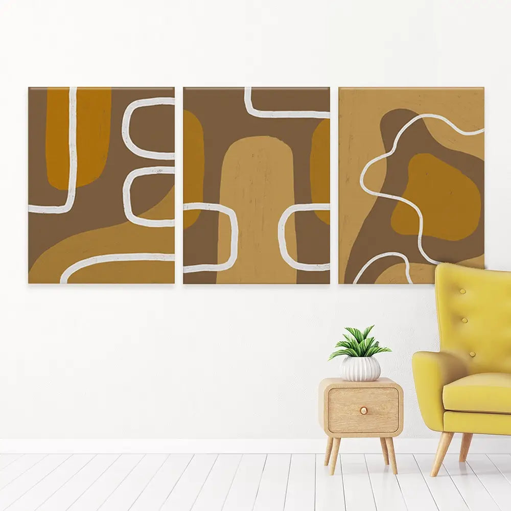 Brown Trio Canvas Print Brown Trio Canvas Print wall art product Yuli Saputra