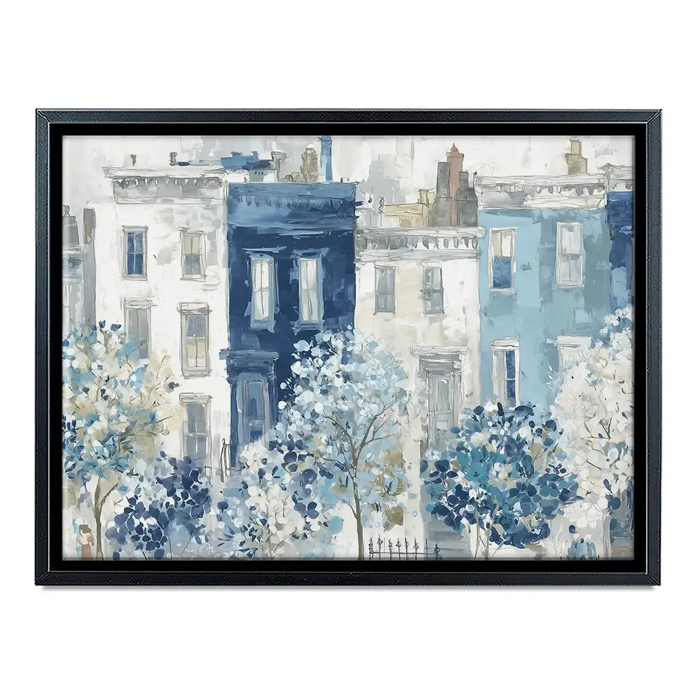 Brownstone Bloom Street Canvas Print Brownstone Bloom Street Canvas Print wall art product Chromatic Storm Studio