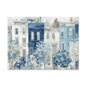 Brownstone Bloom Street Canvas Print Brownstone Bloom Street Canvas Print wall art product Chromatic Storm Studio