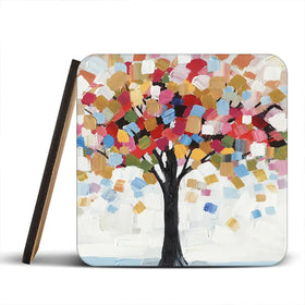Brush Stroked Tree Coaster Set Brush Stroked Tree Coaster Set wall art product Art Print Shop