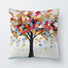 Brush Stroked Tree Cushion Brush Stroked Tree Cushion wall art product Art Print Shop
