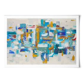Brushstrokes In Blue Art Print Brushstrokes In Blue Art Print wall art product Elizabeth White