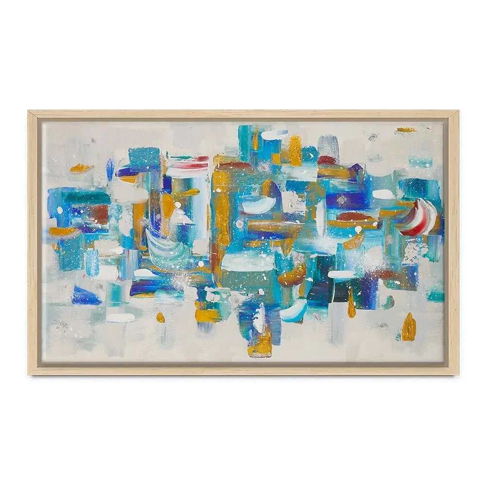 Brushstrokes In Blue Canvas Print Brushstrokes In Blue Canvas Print wall art product Elizabeth White