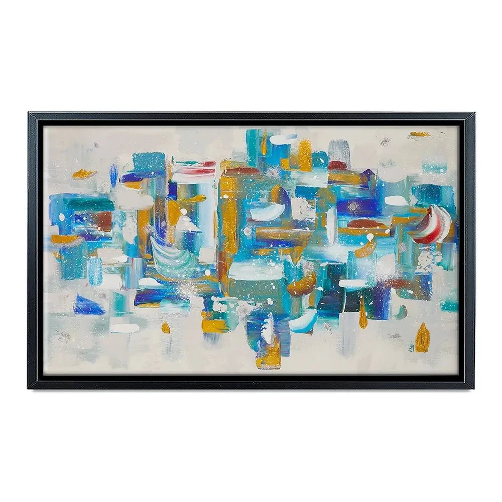 Brushstrokes In Blue Canvas Print Brushstrokes In Blue Canvas Print wall art product Elizabeth White
