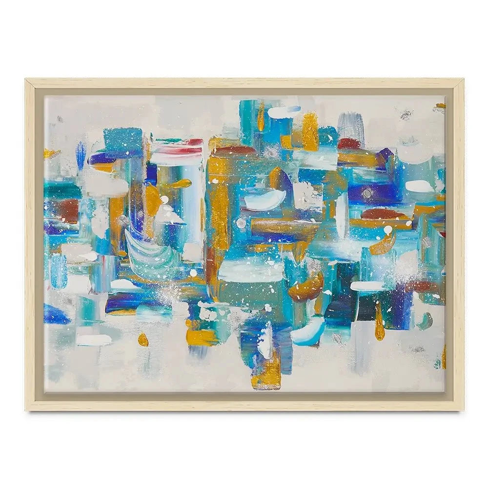Brushstrokes In Blue Canvas Print Brushstrokes In Blue Canvas Print wall art product Elizabeth White