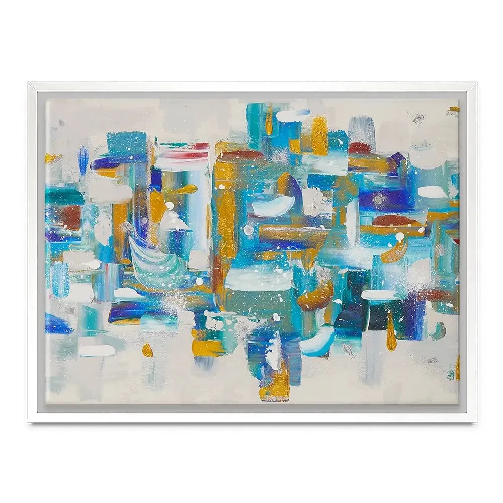 Brushstrokes In Blue Canvas Print Brushstrokes In Blue Canvas Print wall art product Elizabeth White