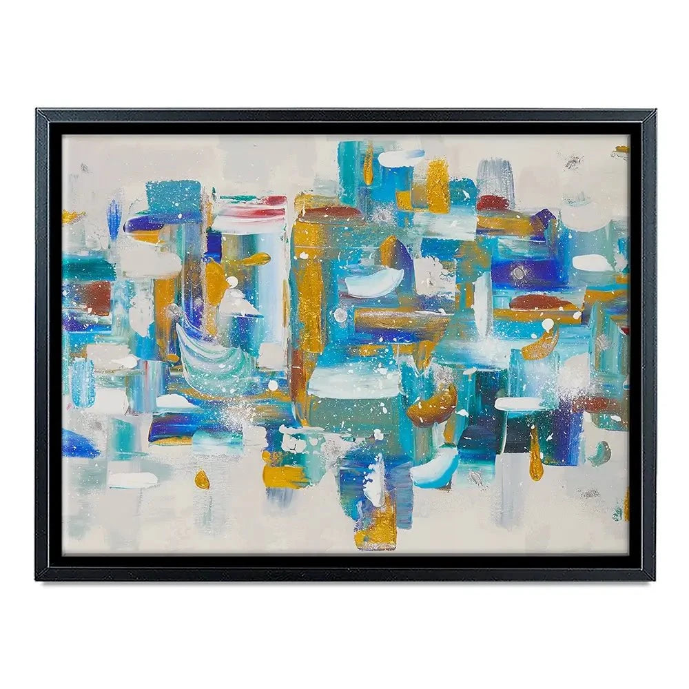Brushstrokes In Blue Canvas Print Brushstrokes In Blue Canvas Print wall art product Elizabeth White