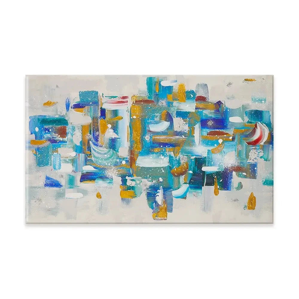 Brushstrokes In Blue Canvas Print Brushstrokes In Blue Canvas Print wall art product Elizabeth White