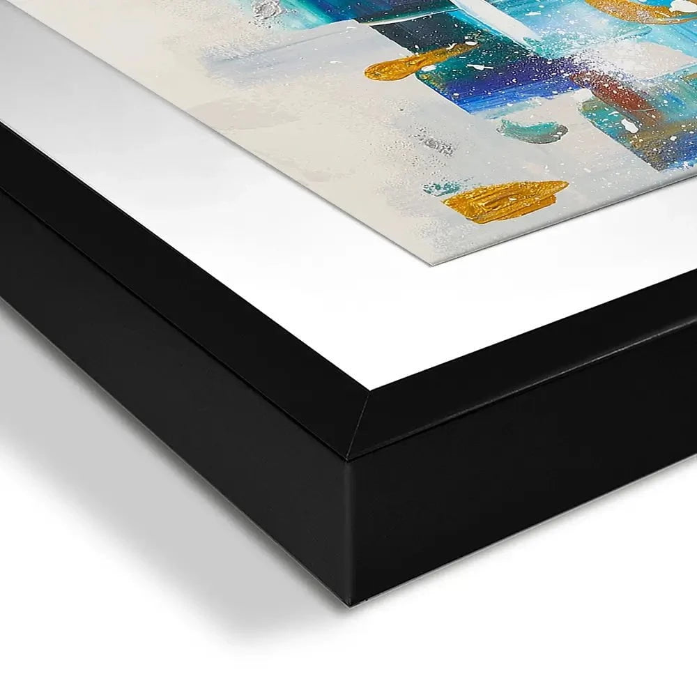 Brushstrokes In Blue Framed Art Print Brushstrokes In Blue Framed Art Print wall art product Elizabeth White