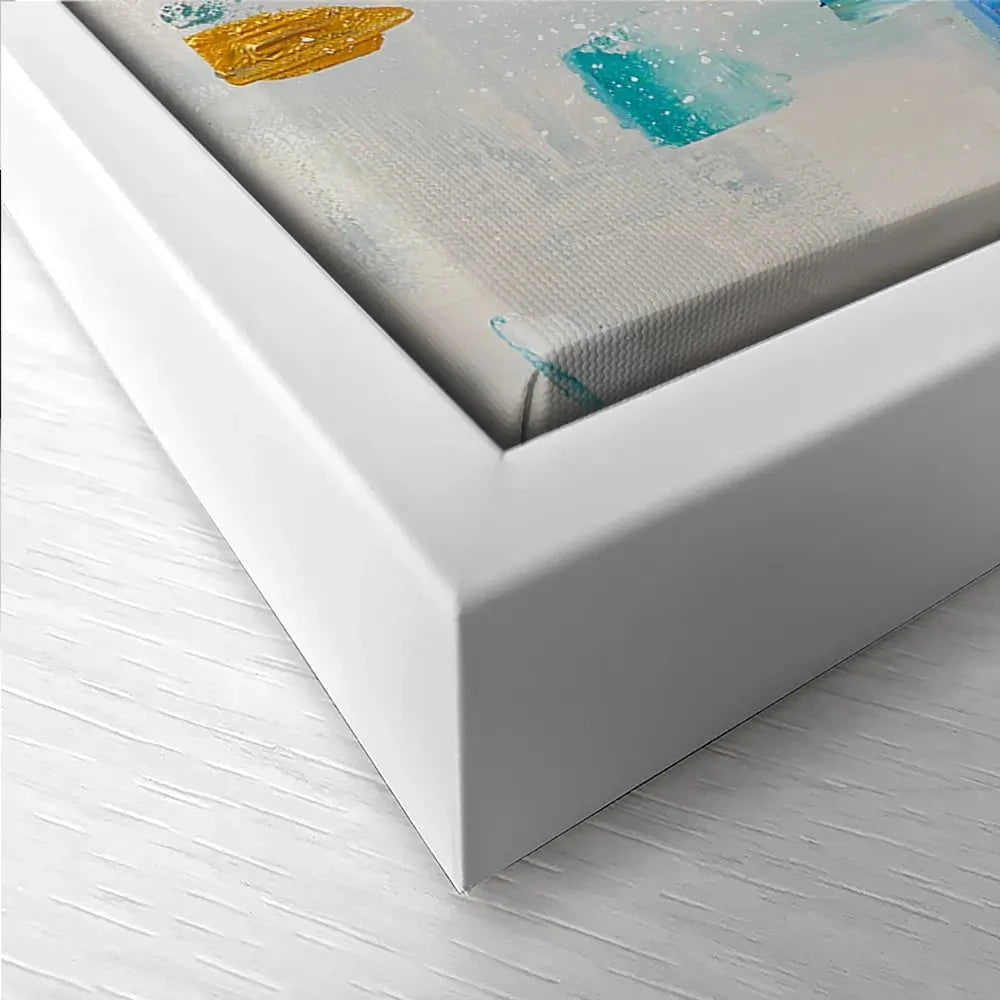 Brushstrokes In Blue Trio Canvas Print Brushstrokes In Blue Trio Canvas Print wall art product Elizabeth White