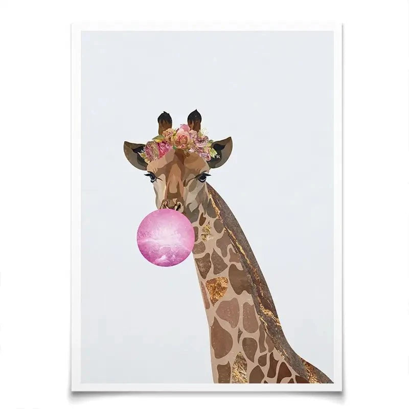 Bubblegum Giraffe Art Print Bubblegum Giraffe Art Print wall art product Sarah Manovski