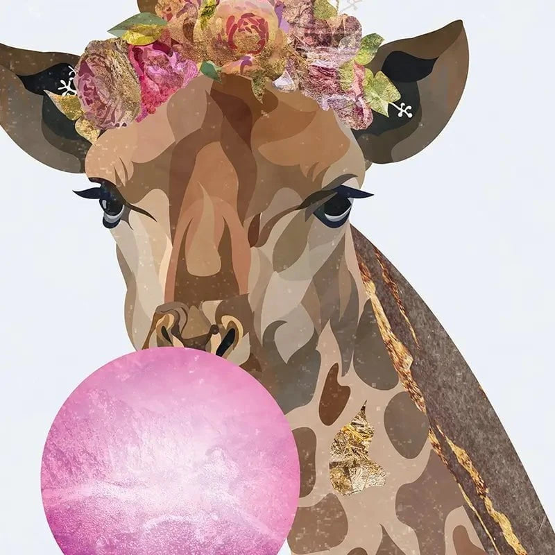 Bubblegum Giraffe Canvas Print Bubblegum Giraffe Canvas Print wall art product Sarah Manovski