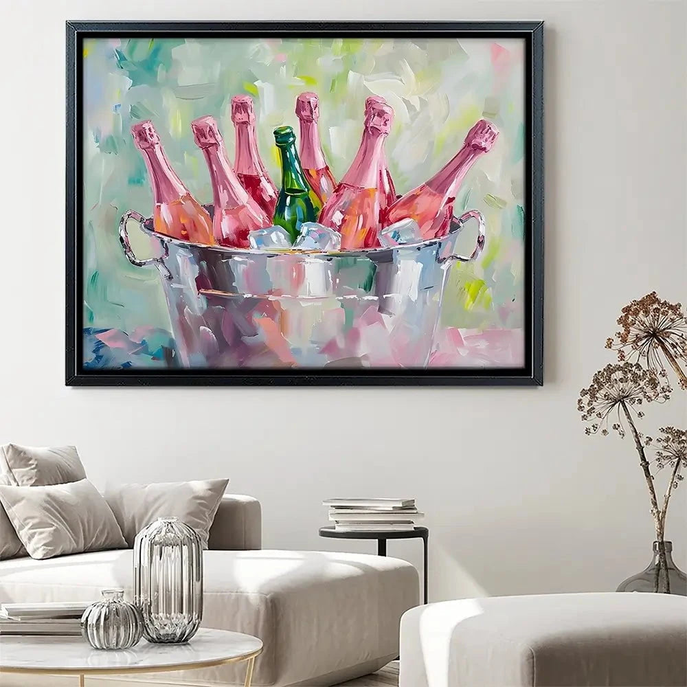 Bucket Of Bottles Canvas Print Bucket Of Bottles Canvas Print wall art product Art Print Shop