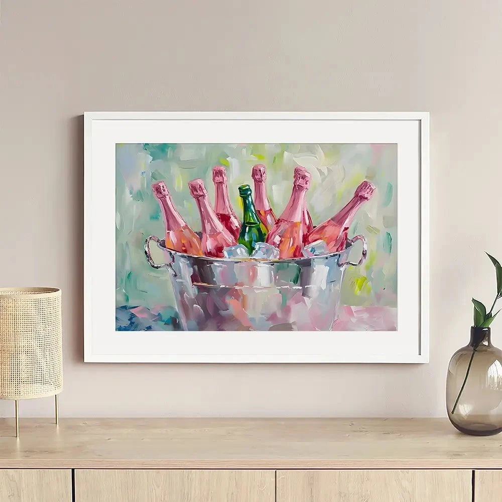 Bucket Of Bottles Framed Art Print Bucket Of Bottles Framed Art Print wall art product Art Print Shop