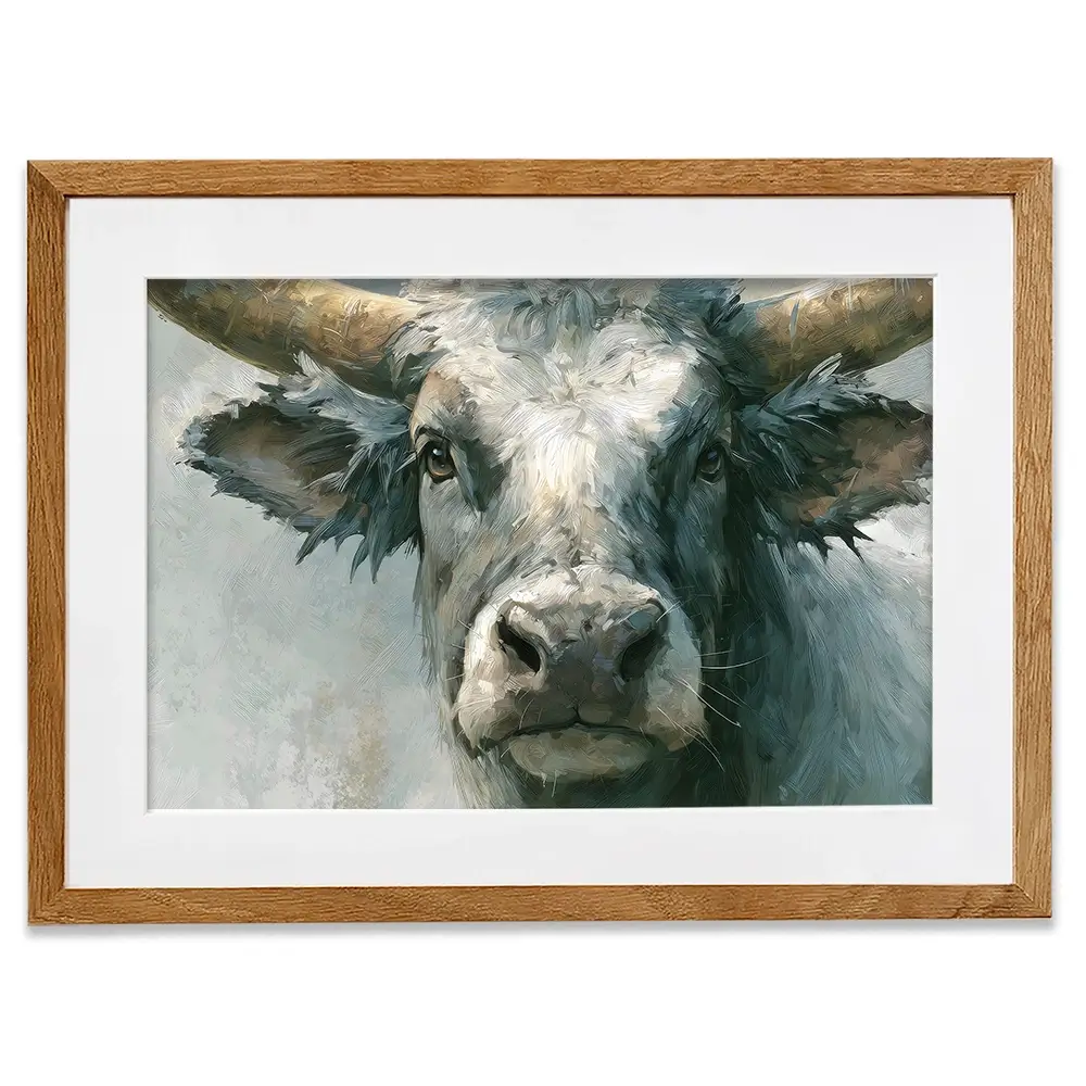 Bull Framed Art Print Bull Framed Art Print wall art product Petal Prints Design - Independent