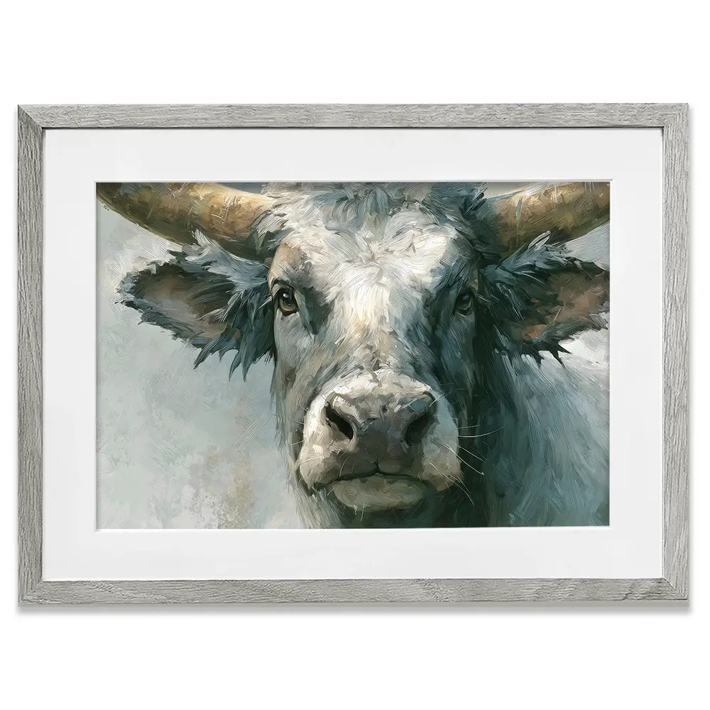 Bull Framed Art Print Bull Framed Art Print wall art product Petal Prints Design - Independent