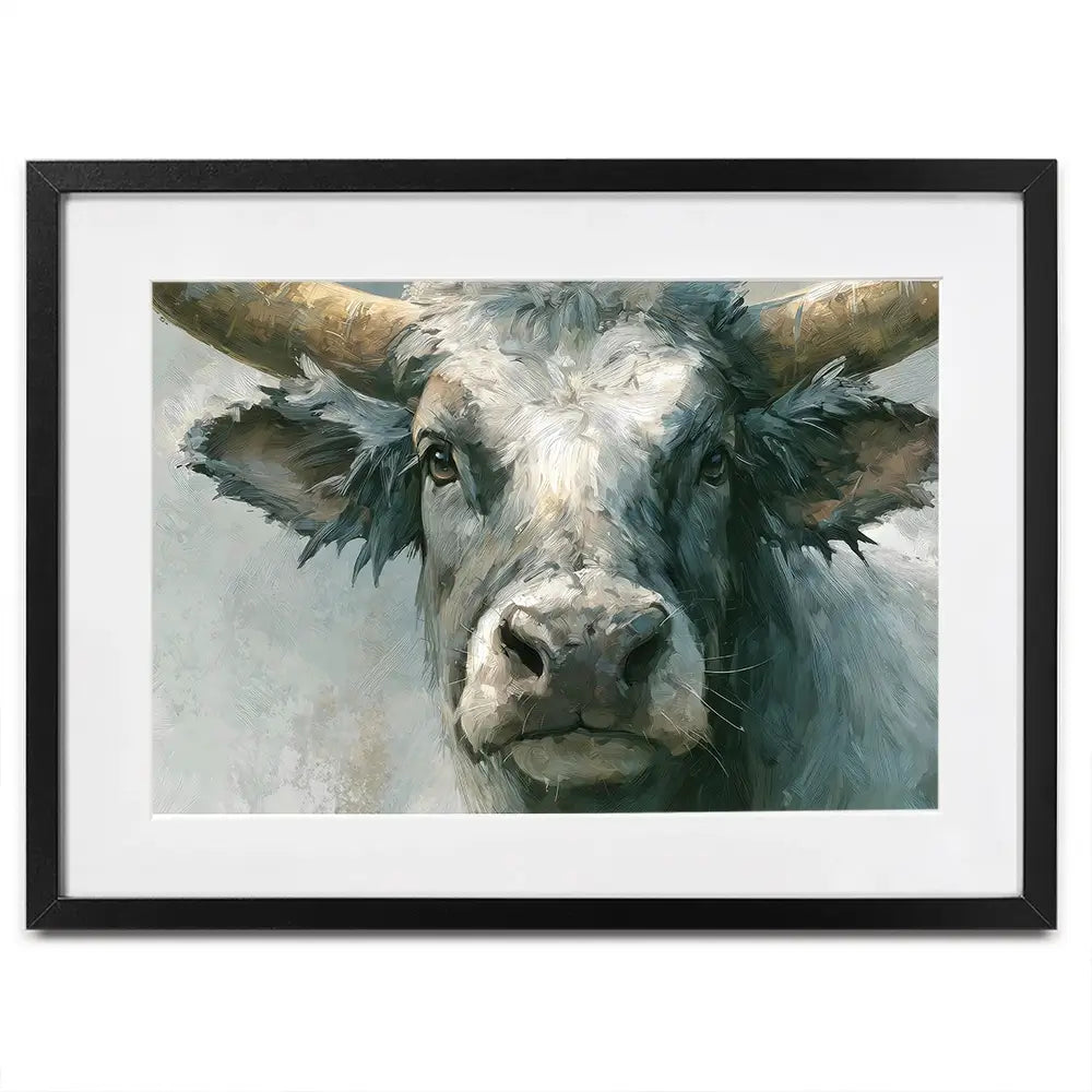 Bull Framed Art Print Bull Framed Art Print wall art product Petal Prints Design - Independent