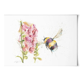 Bumble Bee And Foxglove 2 Art Print Bumble Bee And Foxglove 2 Art Print wall art product Nicola Jane Rowles