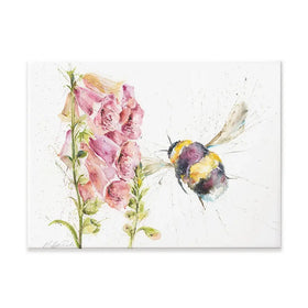 Bumble Bee And Foxglove 2 Canvas Print Bumble Bee And Foxglove 2 Canvas Print wall art product Nicola Jane Rowles