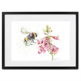 Bumble Bee And Foxglove 3 Framed Art Print Bumble Bee And Foxglove 3 Framed Art Print wall art product Nicola Jane Rowles