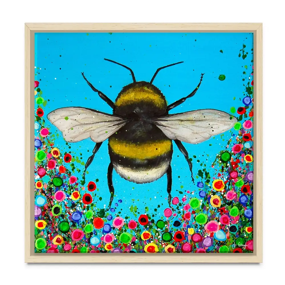 Bumblebee Flowers Canvas Print Bumblebee Flowers Canvas Print wall art product Jo Gough
