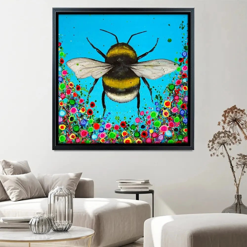 Bumblebee Flowers Canvas Print Bumblebee Flowers Canvas Print wall art product Jo Gough